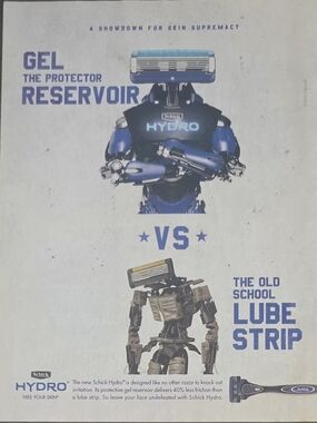 Schick Hydro Gel Protector Reservoir Razor Ad Print - Blue